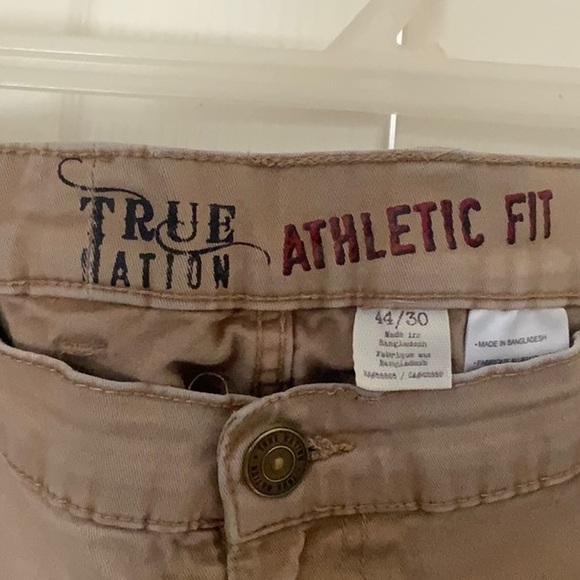 TRUE NATION Athletic Fit Khaki Jeans 44X30 - Picture 3 of 4